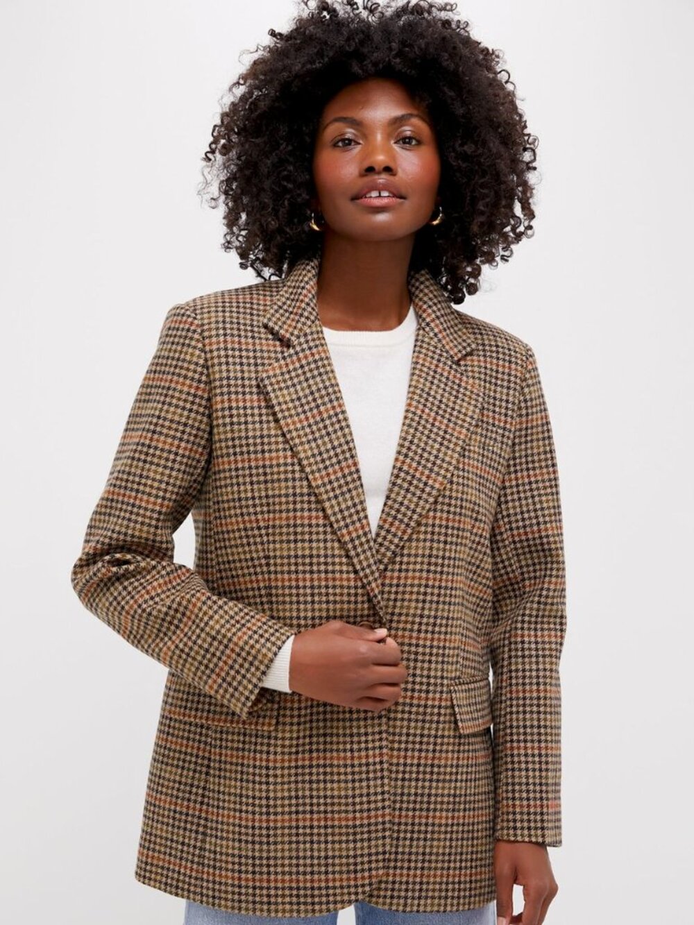 NWOT Tuckernut Leo Boyfriend Houndstooth Blazer, Size M - NEVER WORN - Sold Out!